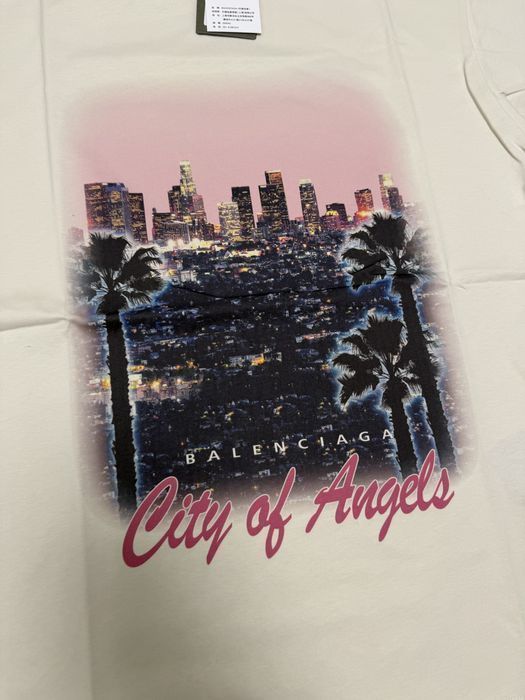футболка Balenciaga City of angels tee white S M L — фото 3