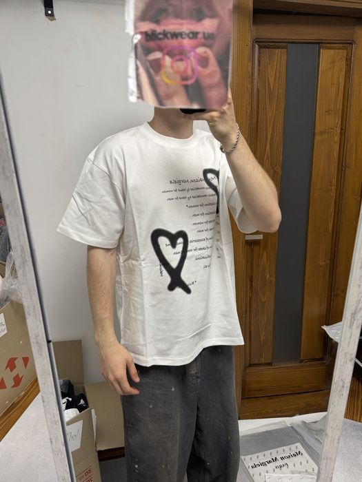 Футболка Maison Margiela Hearts tee white S M L vetements balenciaga rick owens — фото 6
