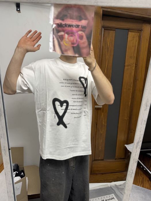 Футболка Maison Margiela Hearts tee white S M L vetements balenciaga rick owens — фото 7