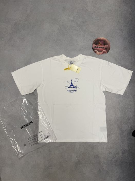 футболка Vetements Paris Statue white S M L balenciaga rick owens raf simons maison margiela