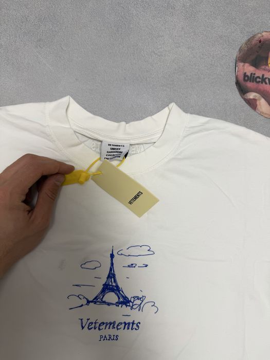 футболка Vetements Paris Statue white S M L balenciaga rick owens raf simons maison margiela — фото 2