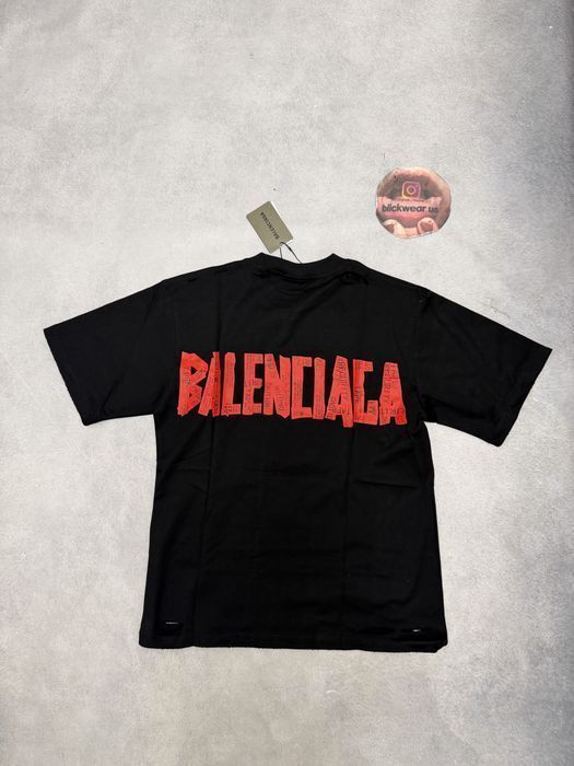 Футболка Balenciaga Scotch logo tee black S M L vetements rick owens  maison margiela
