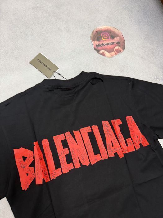 Футболка Balenciaga Scotch logo tee black S M L vetements rick owens  maison margiela — фото 2