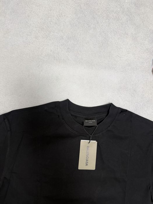 Футболка Balenciaga Scotch logo tee black S M L vetements rick owens  maison margiela — фото 4
