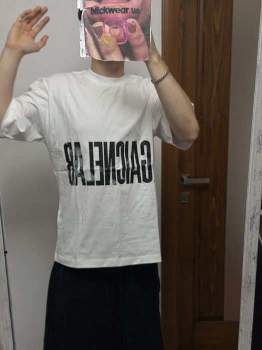Футболка Balenciaga Reverse Logo white S M L vetements project gr pr — фото 6