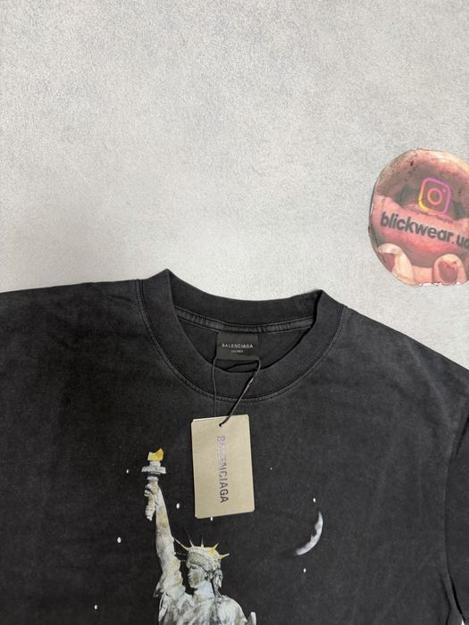 Футболка Balenciaga Paris Statue tee S M L — фото 2