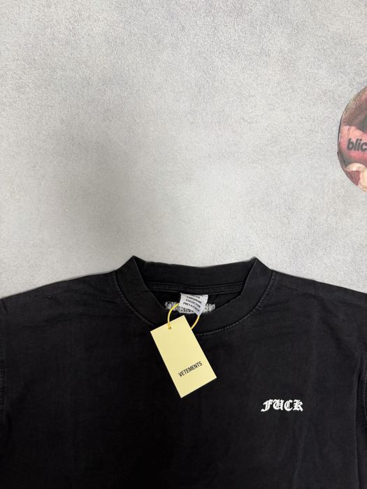 футболка Vetements Fuck tee Black 2026 S M l — фото 2