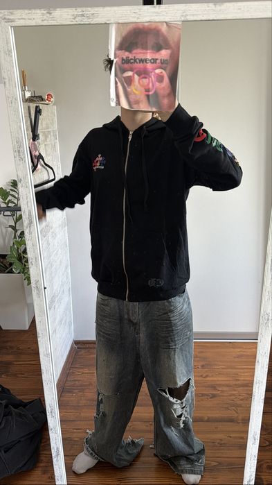 зип худи Chrome Hearts Multicolor Zip up black — фото 6