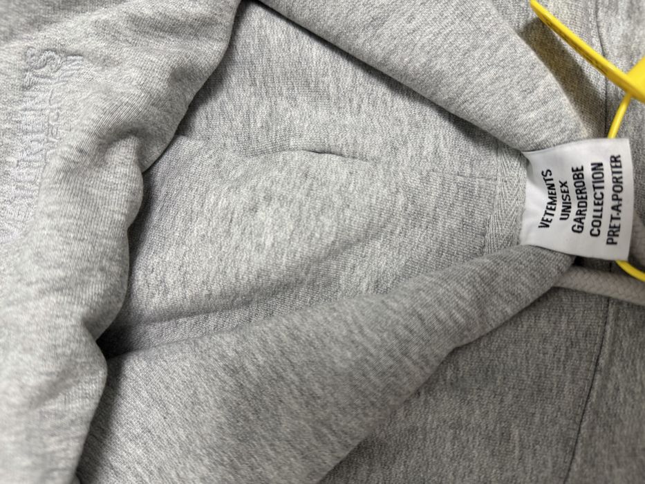 Худи Vetements Grey hoodie S M L — фото 3