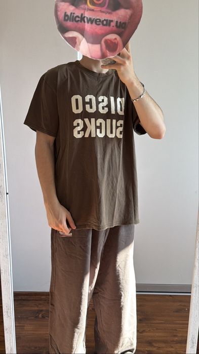 футболка Number Nine Discosucks brown tee undercover archive rick owens balenciaga — фото 5