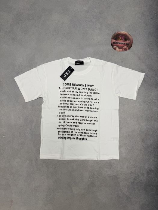 футболка Erd enfants riches deprimes cristian white tee S M L vetements balenciaga rick owens