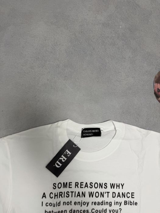 футболка Erd enfants riches deprimes cristian white tee S M L vetements balenciaga rick owens — фото 2