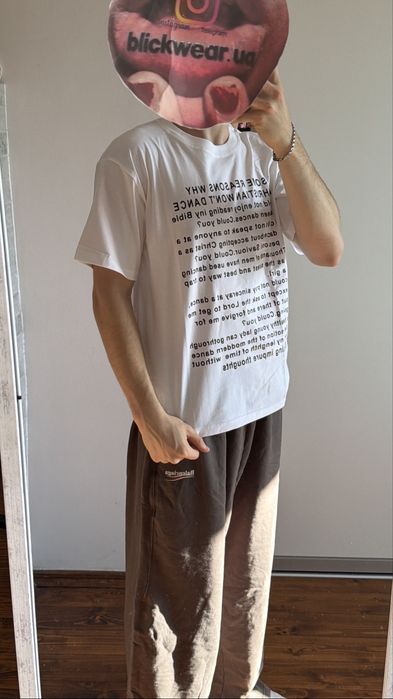 футболка Erd enfants riches deprimes cristian white tee S M L vetements balenciaga rick owens — фото 4