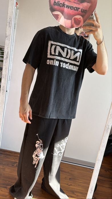 футболка Number Nine Logo washed tee black S M L balenciaga vetements rick owens — фото 4