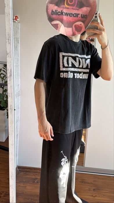 футболка Number Nine Logo washed tee black S M L balenciaga vetements rick owens — фото 5