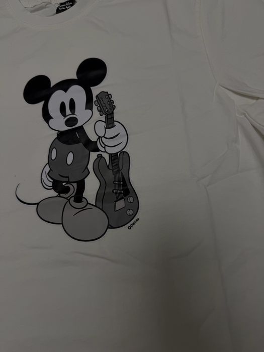 футболка Number Nine X Mickey disney Guitar white S M L vetements balenciaga rick owens acne studios — фото 3