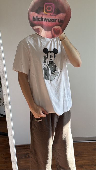футболка Number Nine X Mickey disney Guitar white S M L vetements balenciaga rick owens acne studios — фото 5