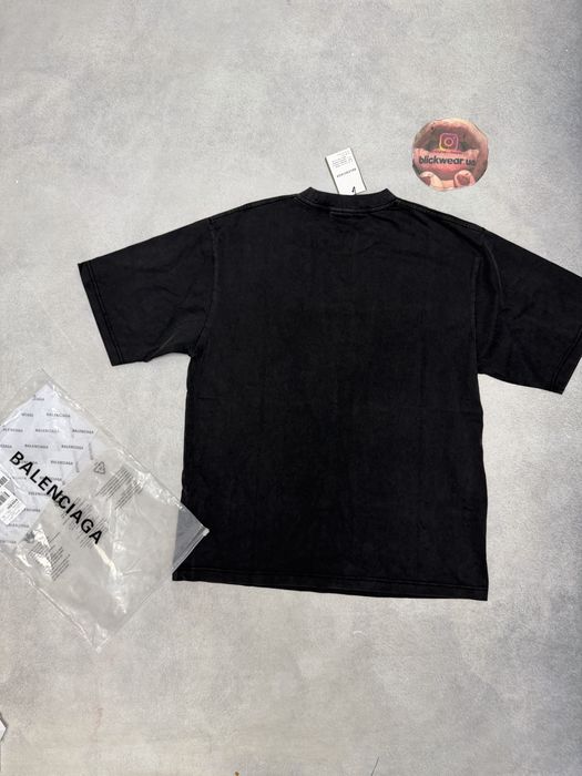 футболка Balenciaga infinity logoS M l  2026 tee washed 2026 — фото 4
