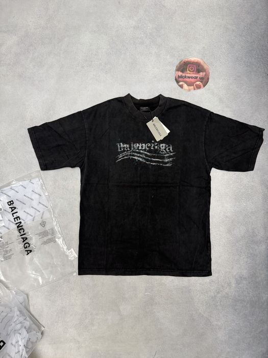 Футболка Balenciaga political logo washed tee S M L
