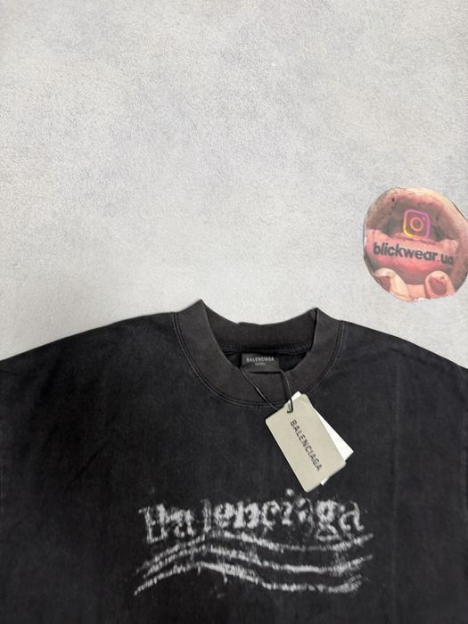 Футболка Balenciaga political logo washed tee S M L — фото 2