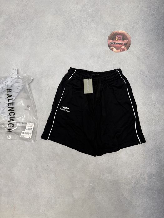 шорты шорти Balenciaga Layered logo black shorts S M L