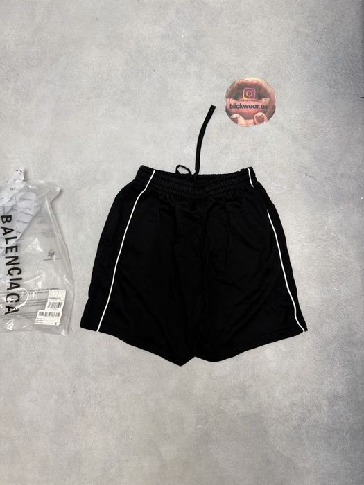 шорты шорти Balenciaga Layered logo black shorts S M L — фото 4