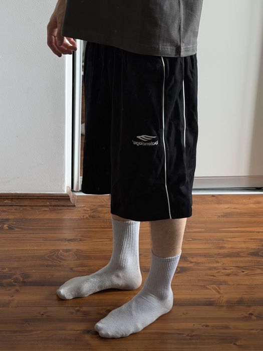 шорты шорти Balenciaga Layered logo black shorts S M L — фото 5