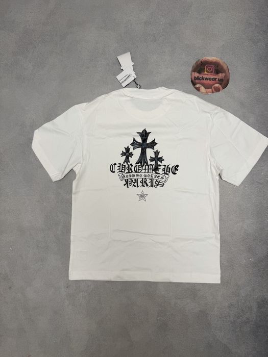 футболка Chrome Hearts Cross white T shirt S M L — фото 4