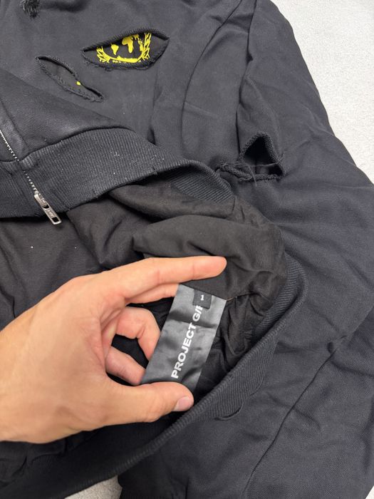 зип худи Project gr Destress zip up Black S M L vetements rick owens protocol index — фото 3