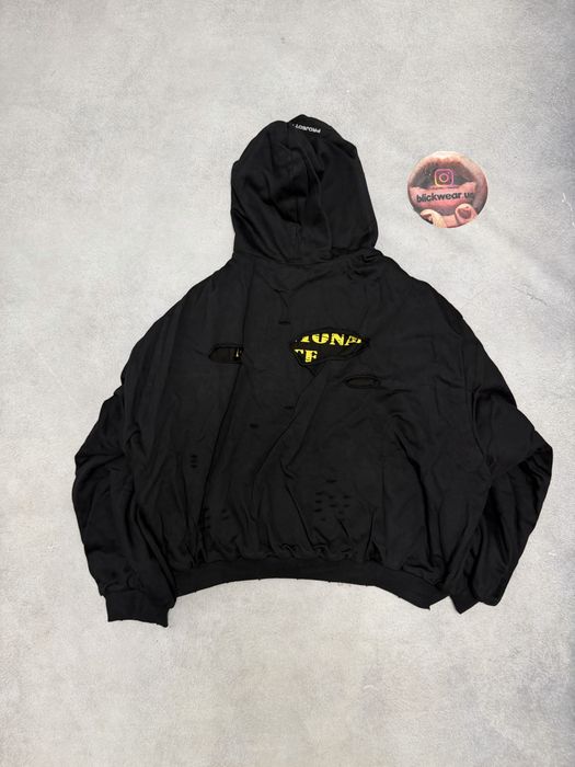 зип худи Project gr Destress zip up Black S M L vetements rick owens protocol index — фото 4