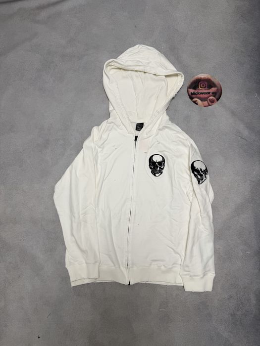 зип худи Number nine skull zip up white balenciaga vetements rick owens project gr