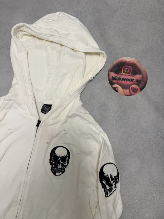 зип худи Number nine skull zip up white balenciaga vetements rick owens project gr — фото 2