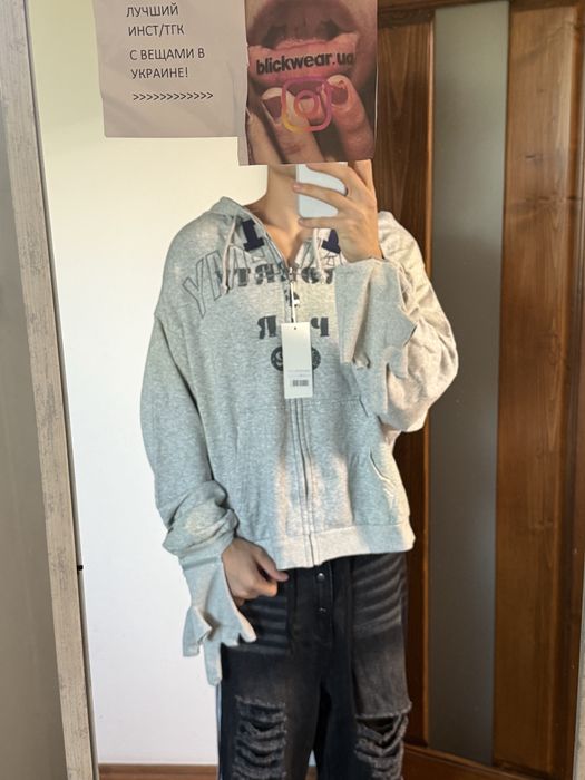 Зип худи Project gr  grey  zip up academy protocol index balenciaga  vetements — фото 8