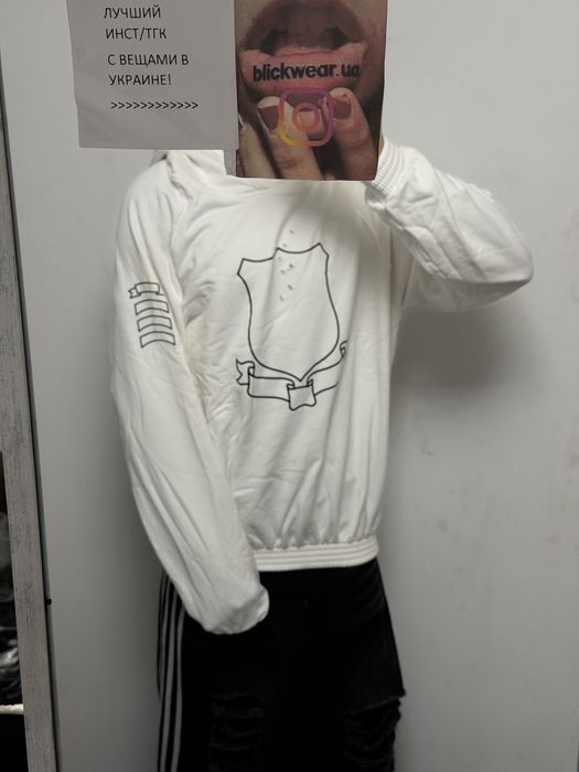 худи Number Nine Shield hoodie white M L balenciaga vetements rick owens — фото 5