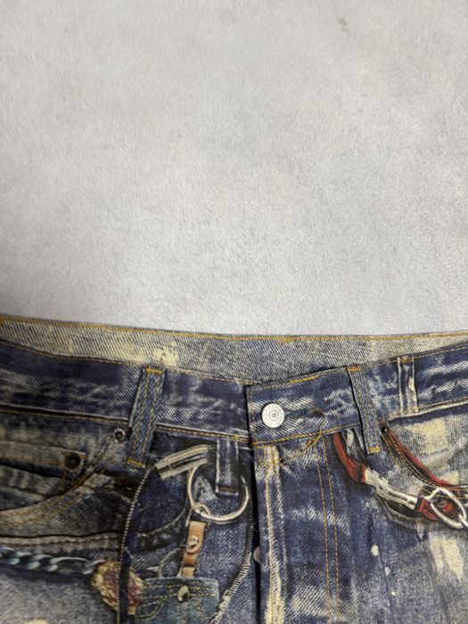штаны штани ACNE STUDIOS painted printed jeans  S M l vetements balenciaga project gr protoocol index — фото 2