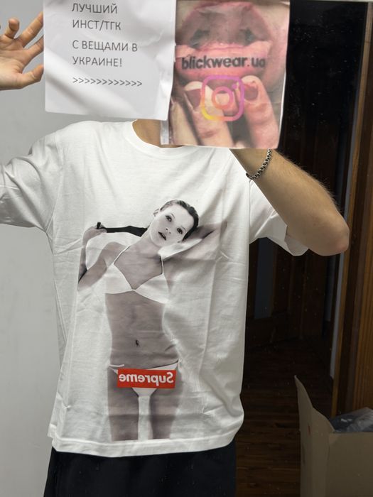 футболка Supreme Girl T shirt S M L prada nike off white — фото 4