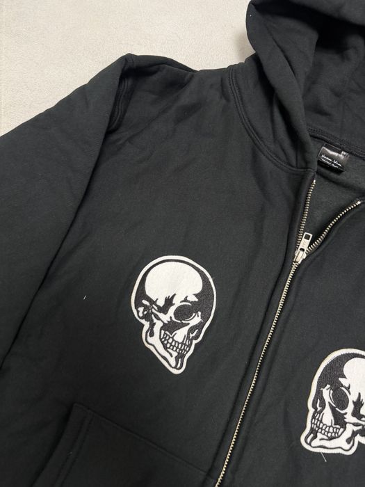 Зип худи Number Nine Skull black zip up S M L balenciaga rick owens vetements acne studios project gr protocol index — фото 2