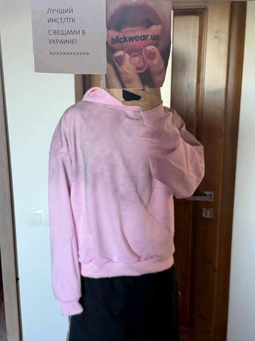 худи Acne Studios Pink logo stockholm S M L balenciaga vetements rick owens project gr — фото 6