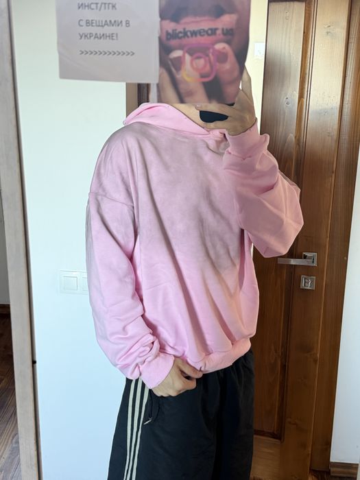худи Acne Studios Pink logo stockholm S M L balenciaga vetements rick owens project gr — фото 7
