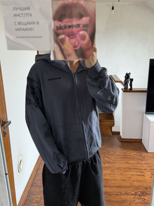 зип худи Balenciaga Blue washed 2026 zip up S M L vetements rick owens project gr protocol index — фото 7