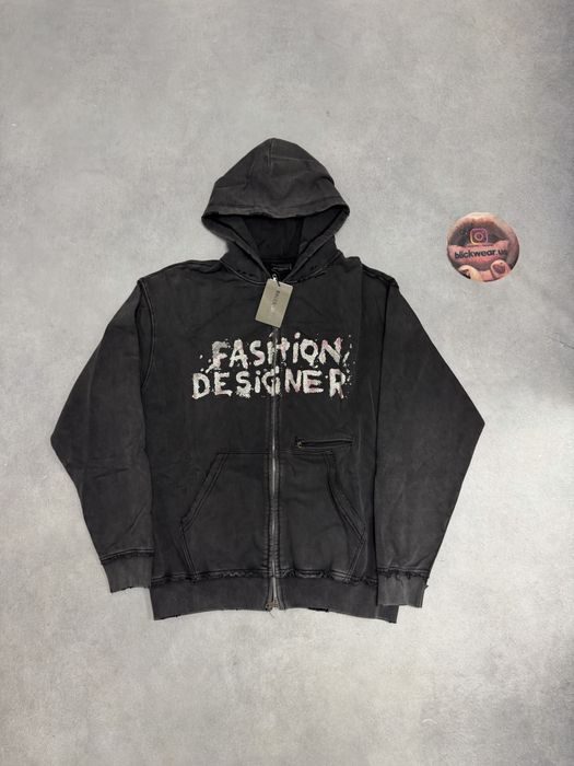 зип худи Vetements Fashion designer Zip up S M L balenciaga rick owens project gr