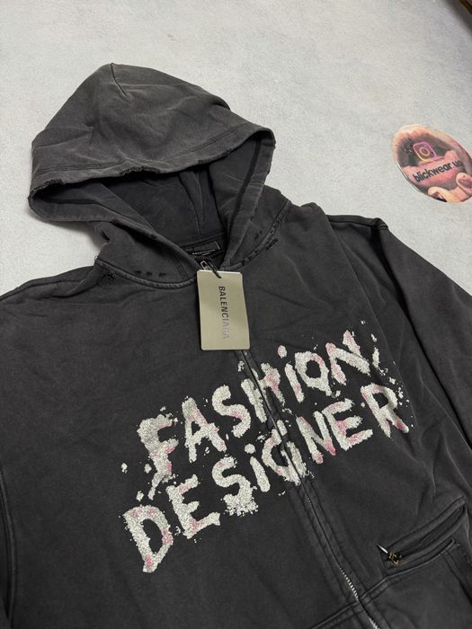 зип худи Vetements Fashion designer Zip up S M L balenciaga rick owens project gr — фото 2