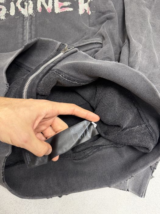 зип худи Vetements Fashion designer Zip up S M L balenciaga rick owens project gr — фото 6