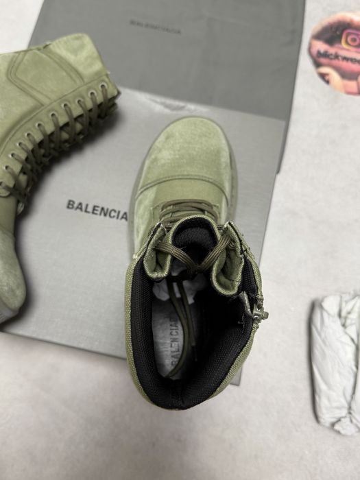 Буты черевики Balenciaga Strike boots Army green 41 42 43 44 45 rick owens timberland lanvin acne studios — фото 6