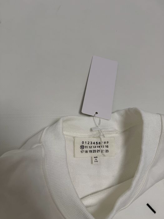 свитшот Maison Margiela white sweartshirt M L balenciaga rick owens project gr  and white — фото 4