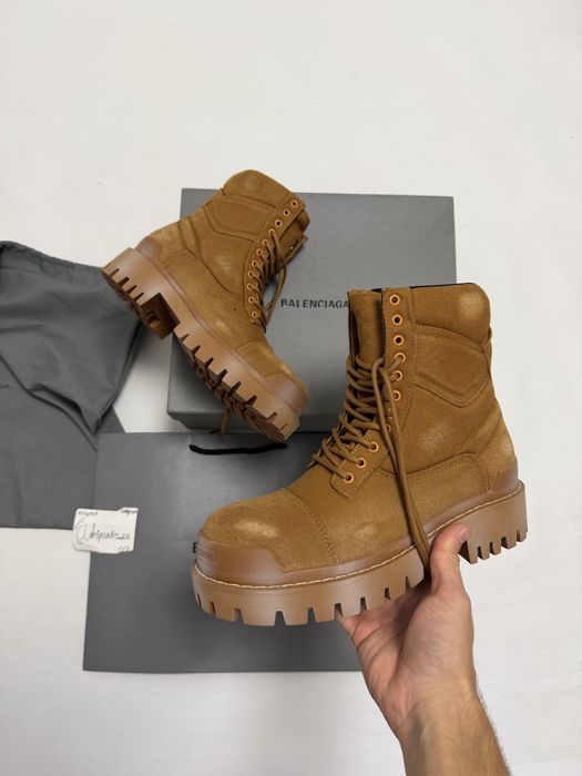 Буты Ботинки Balenciaga Strike Boots army orange 41 42 43 44 45 rick owens raf simons maison margiela mm6