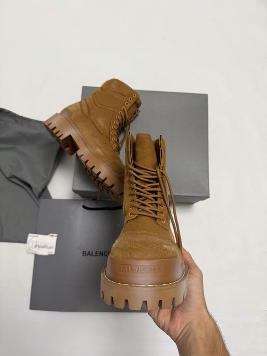 Буты Ботинки Balenciaga Strike Boots army orange 41 42 43 44 45 rick owens raf simons maison margiela mm6 — фото 2