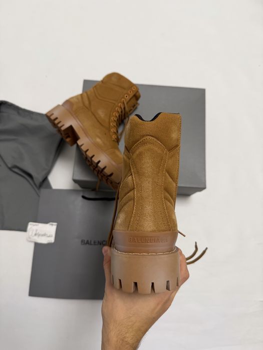Буты Ботинки Balenciaga Strike Boots army orange 41 42 43 44 45 rick owens raf simons maison margiela mm6 — фото 3
