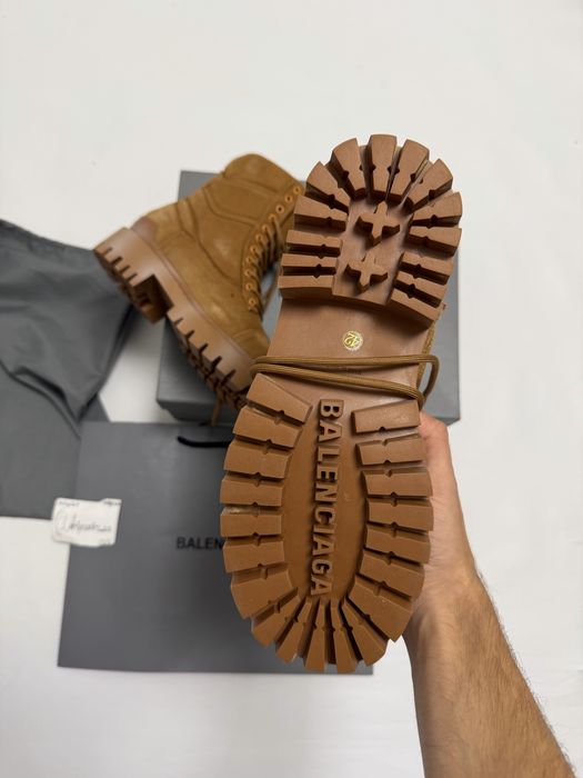 Буты Ботинки Balenciaga Strike Boots army orange 41 42 43 44 45 rick owens raf simons maison margiela mm6 — фото 4