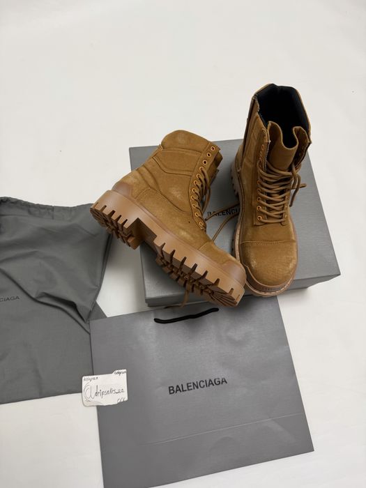 Буты Ботинки Balenciaga Strike Boots army orange 41 42 43 44 45 rick owens raf simons maison margiela mm6 — фото 5